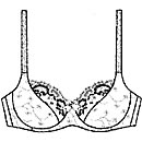 Soutien-gorge balconnet tulipe - Bonnet D