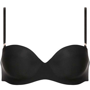 Microfibre strapless bra