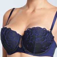 Padded half cup bra
