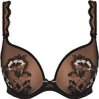 Padded plunge bra