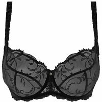 Underwired half cup bra