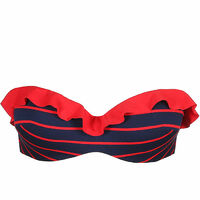 Soutien-gorge bandeau rembourré à bretelles amovibles