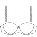Strapless padded bra