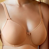 Wire bra molded