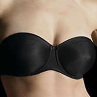 Removable straps bra Satin Prima Donna couleur Naturel Noir Cognac