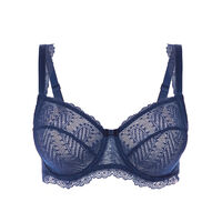 Squared neckline full cup bra