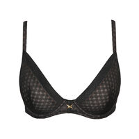 Deep plunge wire bra