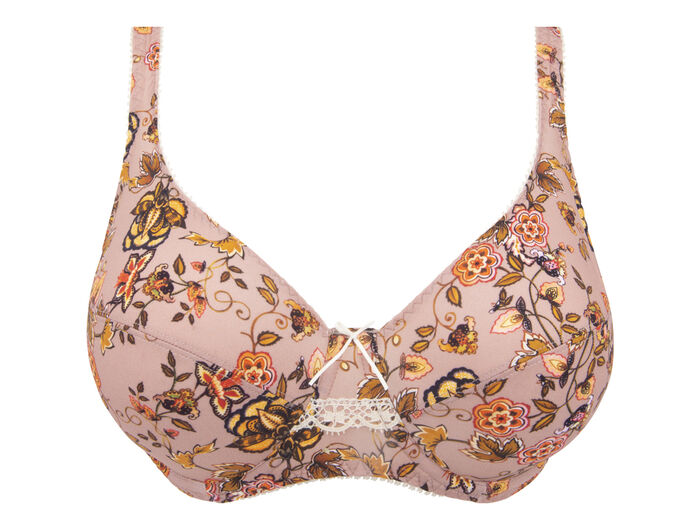 Wire bra deep cups Hippie Bohème Antigel couleur Hippie carmine