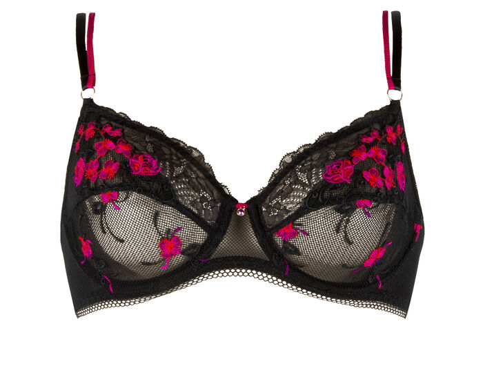 Wire full cup bra L'amour en liberté Lise Charmel couleur Libre Fuschia  Fuschia tailles 85