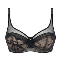 Padded full cup bra memory True Lace Chantelle couleur Noir Milk tailles 85  90 95 100 105 bonnets B