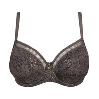 Padded bra - Heart shape Villemin Prima Donna Twist couleur Kitten grey  tailles 90 95 100 105 110