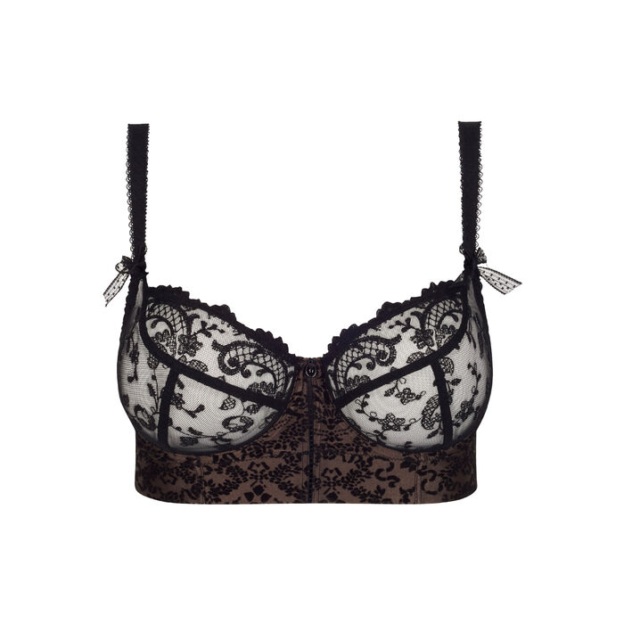 Longline Balconette Bra in Black