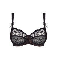 Underwired Longline bra Gaby Empreinte couleur Noir Saphir (Ed