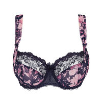 Underwired half cup bra