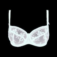 Underwired half cup bra