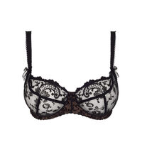 Underwired half cup bra