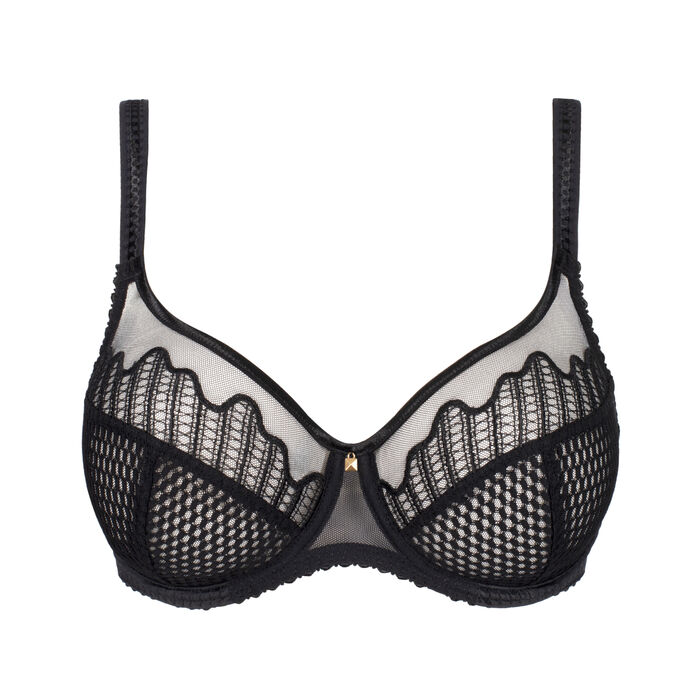 Underwired half cup bra