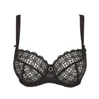 Underwired half cup bra