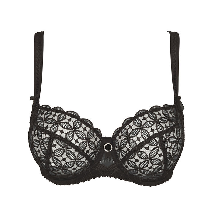 Underwired half cup bra Romy Empreinte couleur Naturel Réglisse Amande ...