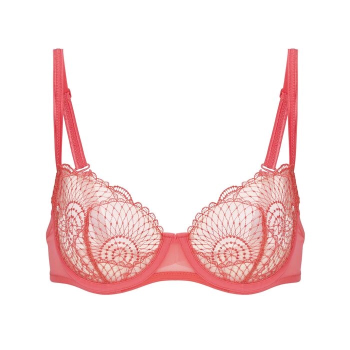 Half cup bra Reflet Simone Pérèle couleur Blanc Papaye tailles 85 90 95 ...