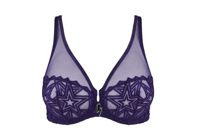 Scarf wire bra Superstar Louisa Bracq couleur Noir Violette