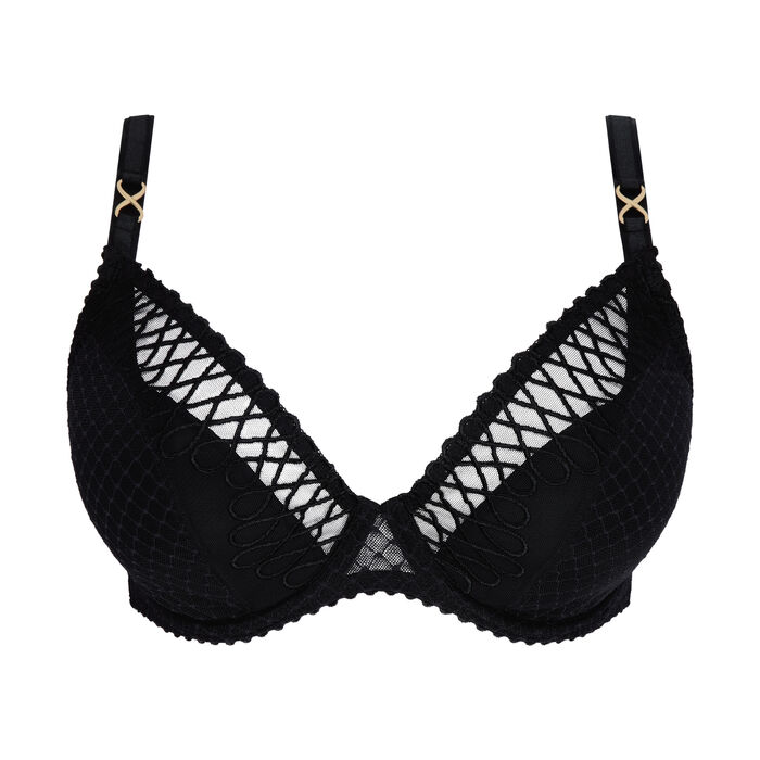 Half padded plunge bra