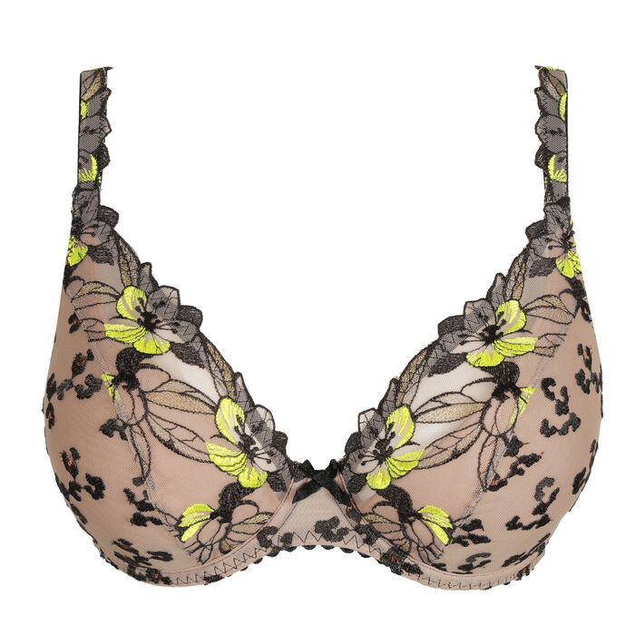 Half padded plunge bra