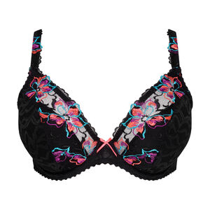 Half padded plunge bra