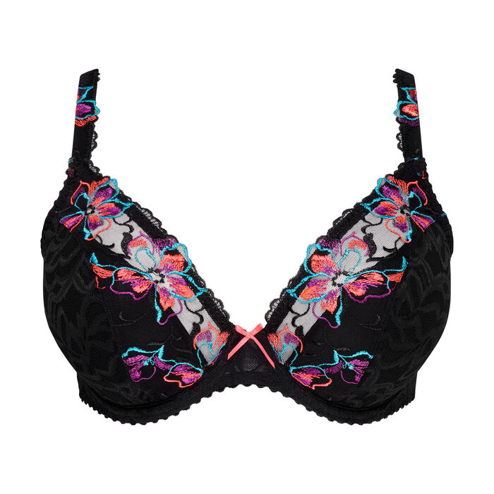 Half padded plunge bra