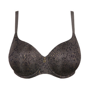 Padded bra - Heart shape Villemin Prima Donna Twist couleur Kitten grey  tailles 90 95 100 105 110