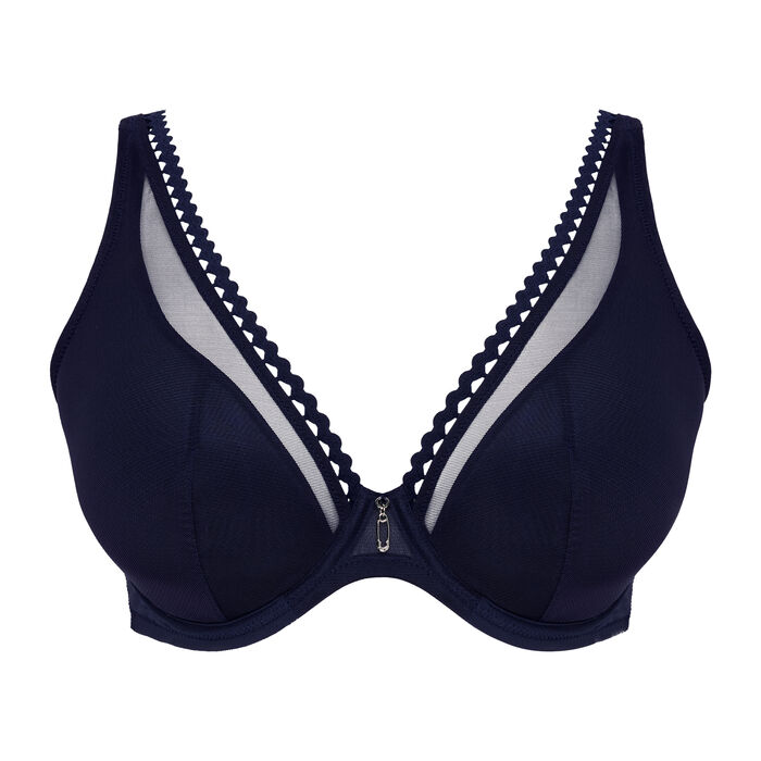Half padded plunge bra