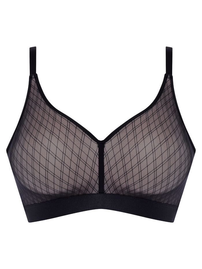 Good support soft bra Smooth Lines Chantelle couleur Noir/Beige Noir Beige  tailles 90 95 100 105