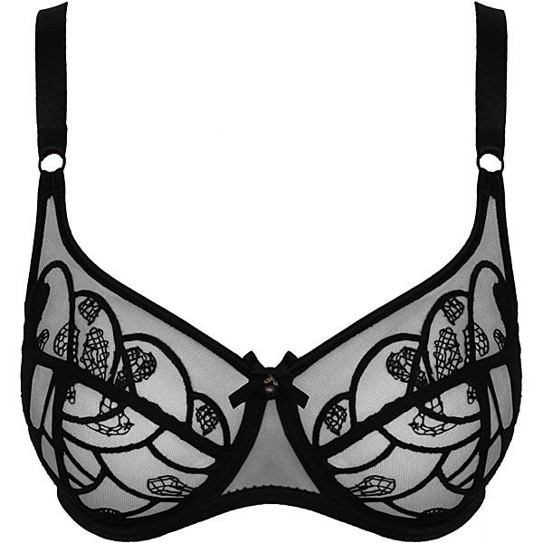 Wire half cup bra