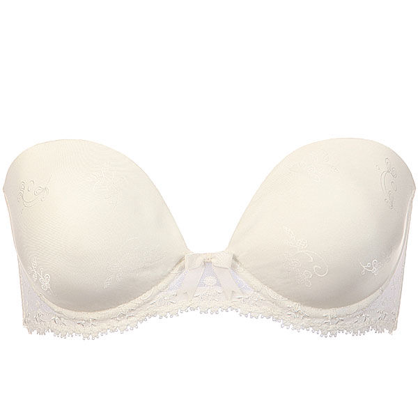 Deep plunge strapless bra