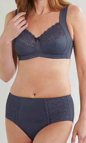 MELENECA Soutien-gorge Pour Femme Avec Fermeture Avant, Tailles Fortes, Dos Nageur Extensible, En Dentelle Avec Armatures, 34B