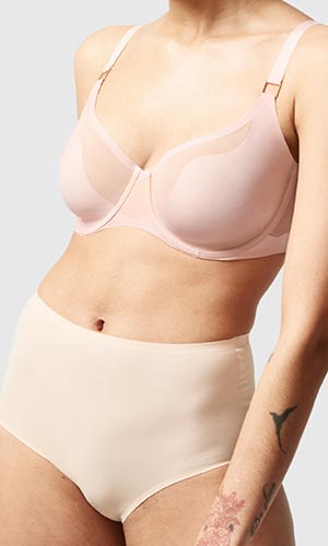 Full cup molded wire bra Pure Light Chantelle couleur Noir Beige tailles 90  95 100 85 105 bonnets B