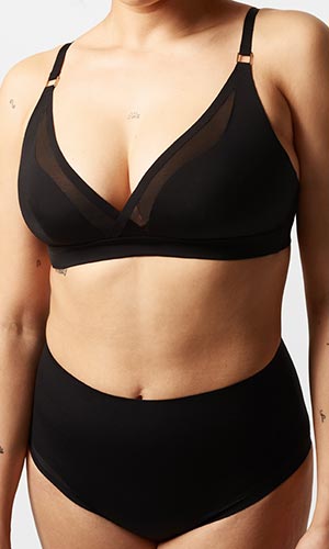 Triangel soft bra Pure Light Chantelle couleur Noir Beige tailles