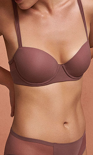 Marie Jo LOUIE Satin Taupe full cup bra wireless